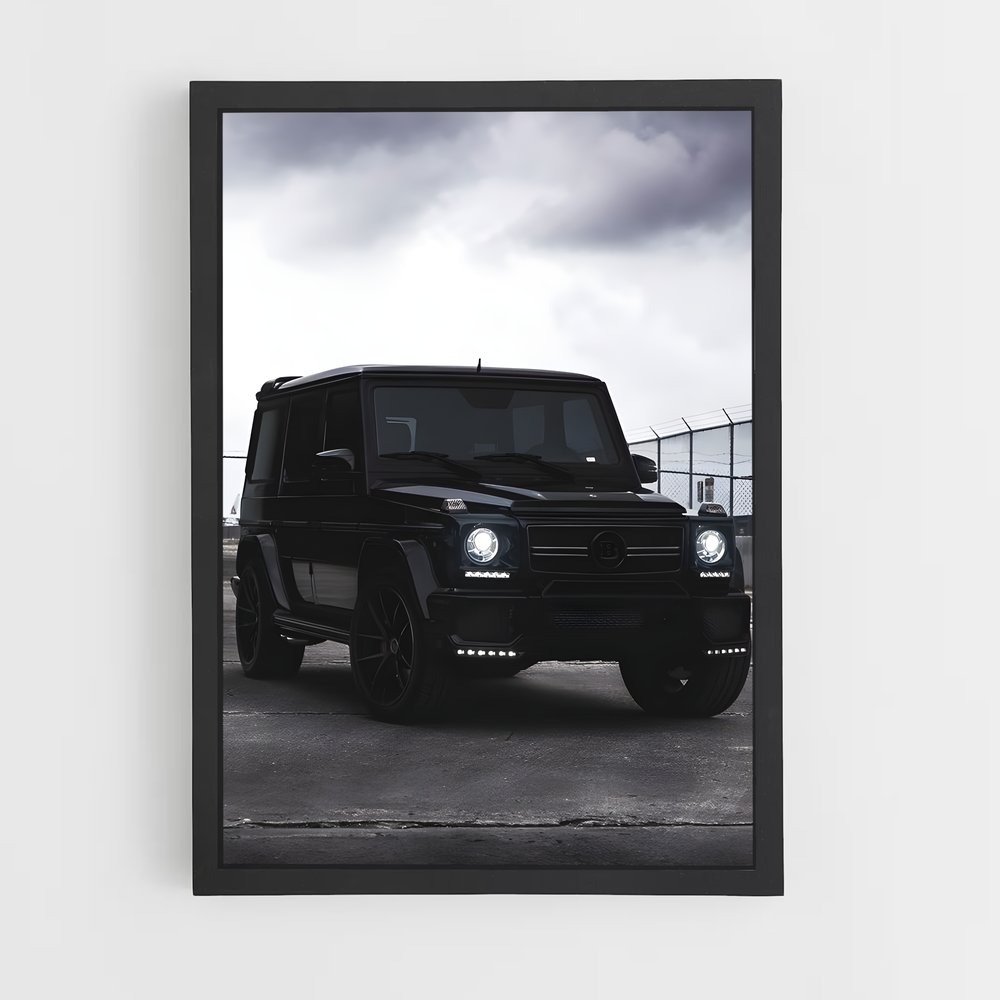 Poster Noir Énergique – affiche Mercedes (vue 2)